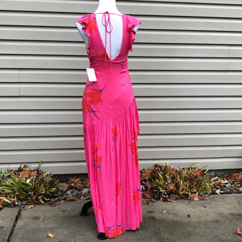 NWT Free People Pink She's A Waterfall Maxi Dress - Picture 8 of 10